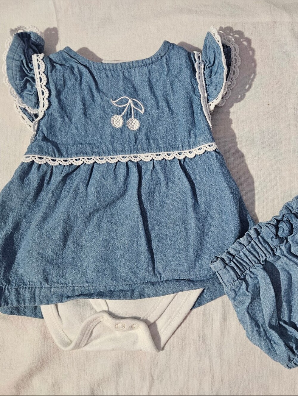 Nicole Miller Blue Dress With Matching Bloomers